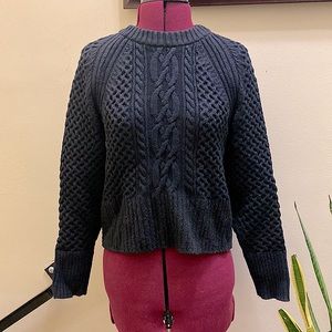Banana Republic Black Cable Knit Sweater